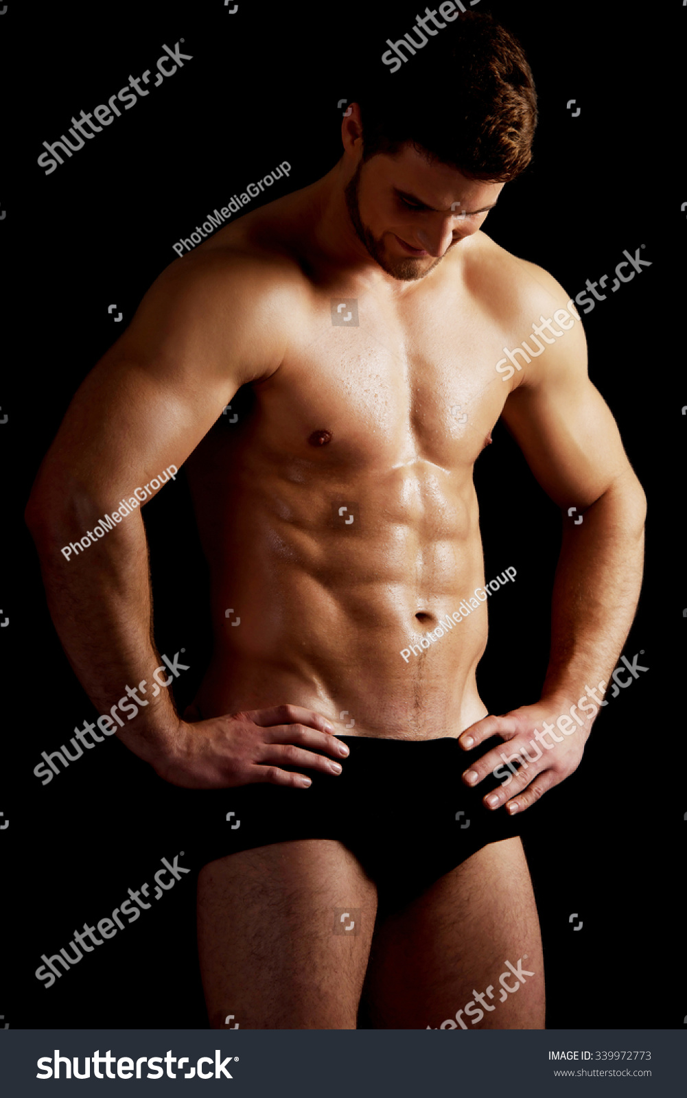 Sexy Shirtless Muscular Macho Man Stockfoto Shutterstock