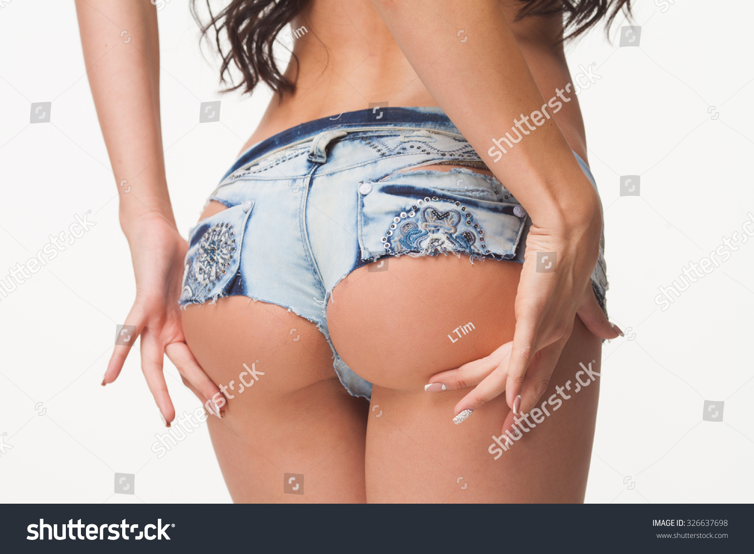 Sexy Woman Body Jean Shorts Model Stock Photo Shutterstock