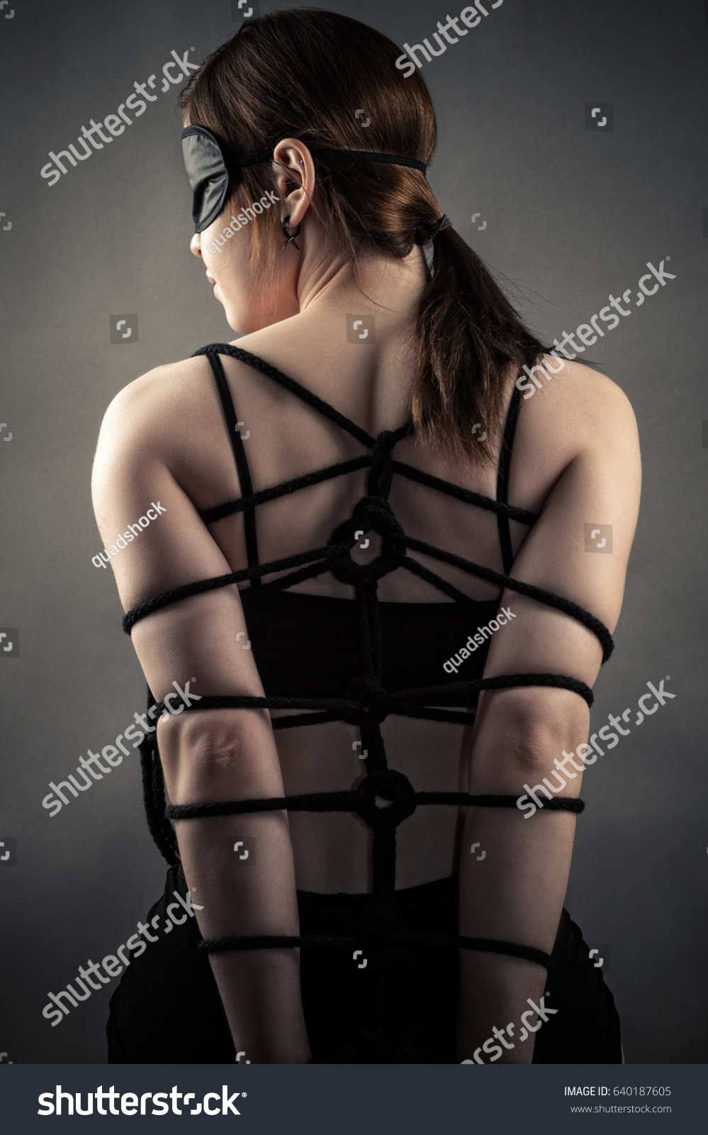 Woman rope bondage