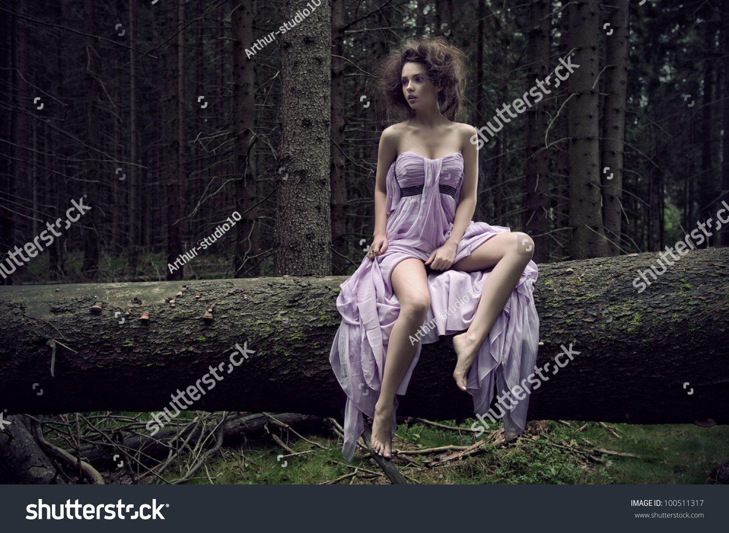 Prevail lukker lufthavn Sexy Woman Nature Scenery Stock Photo (Edit Now) 100511317