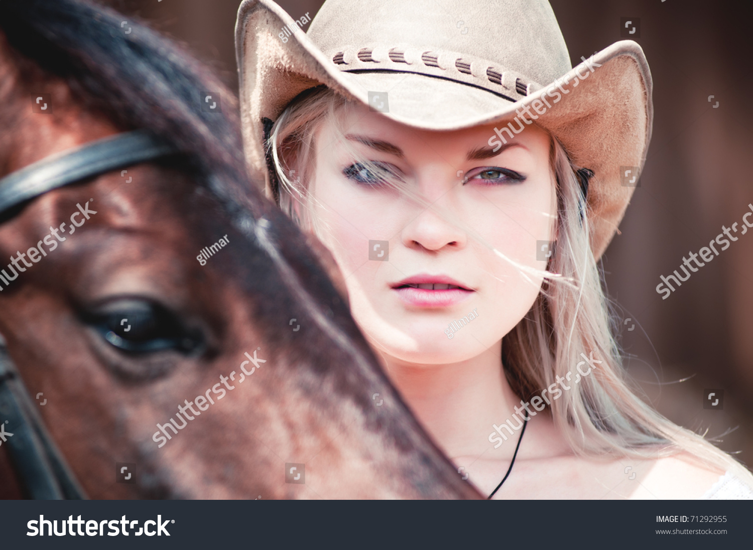 Sexy Woman Cowboy Hat Stock Photo Edit Now