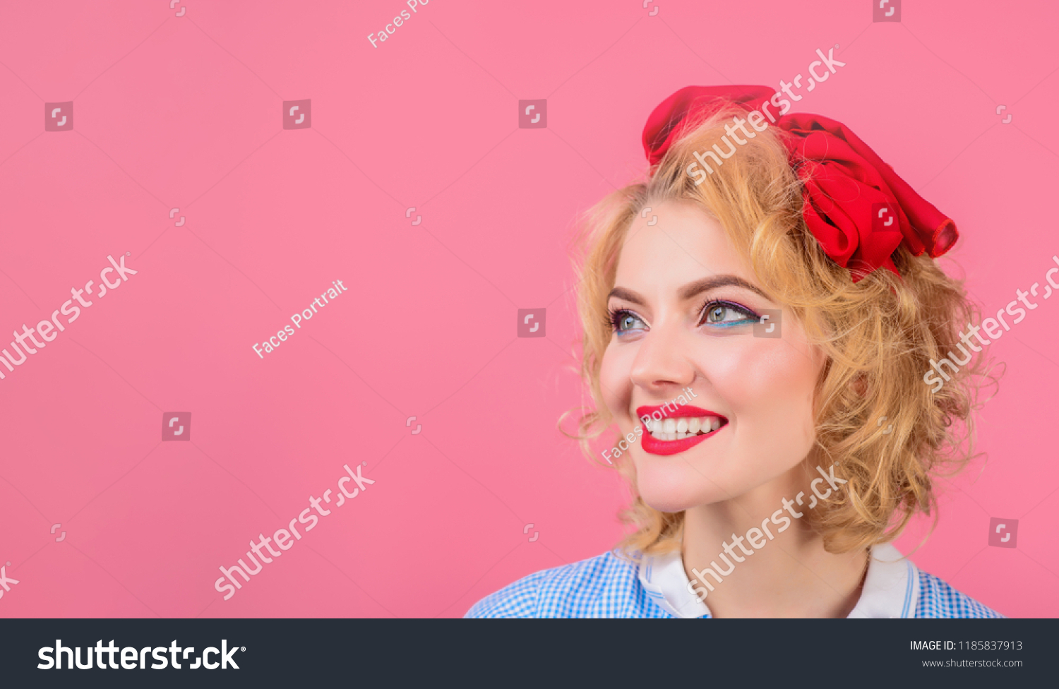 Sexy Woman Short Curly Hair Beautiful Stock Photo Edit Now