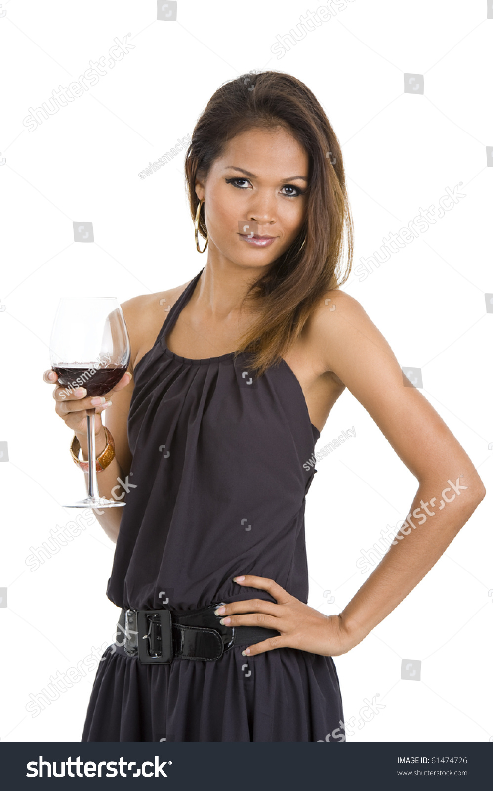 Sexy Young Asian Woman Red Wine库存照片61474726 Shutterstock