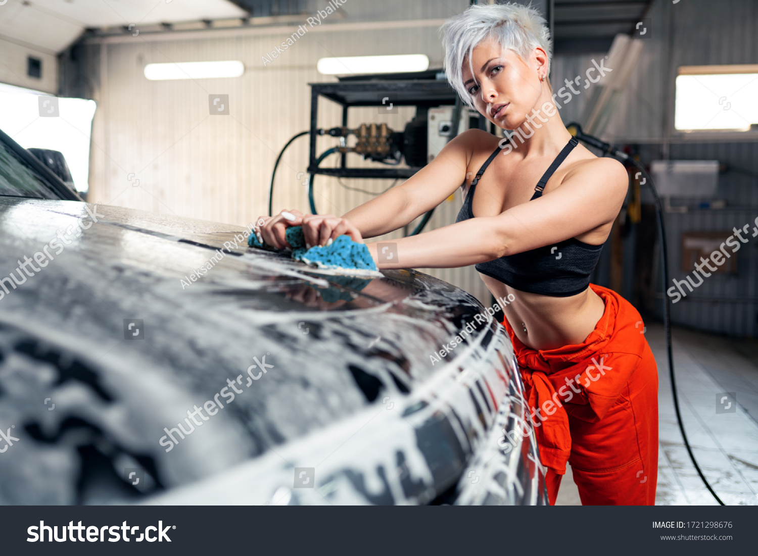 T Girl Car Wash Super Hot Telegraph 3297