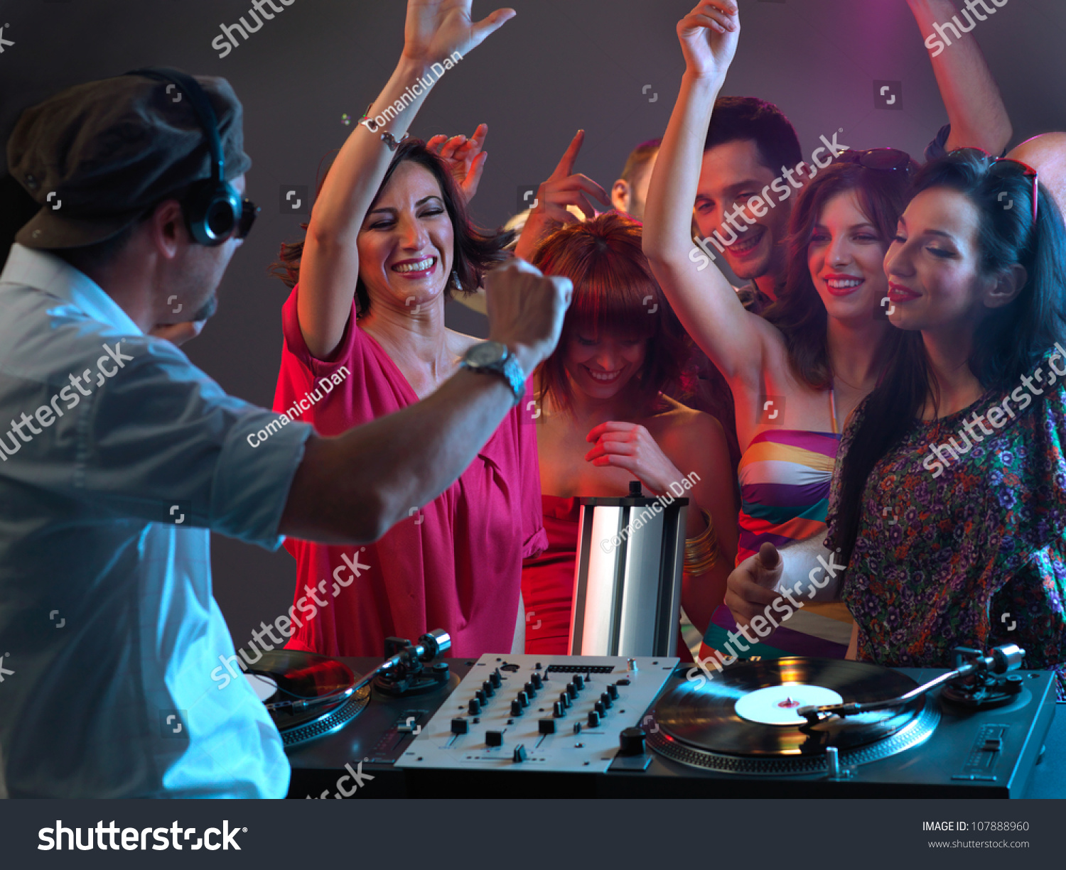 Sexy Young Women Dancing Flirting Dj Stock Photo 107888960 - Shutterstock