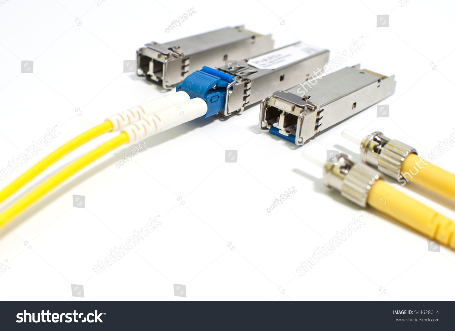 Photo De Stock Module Sfp Optique Fibre Sur Fond 544628014 Shutterstock