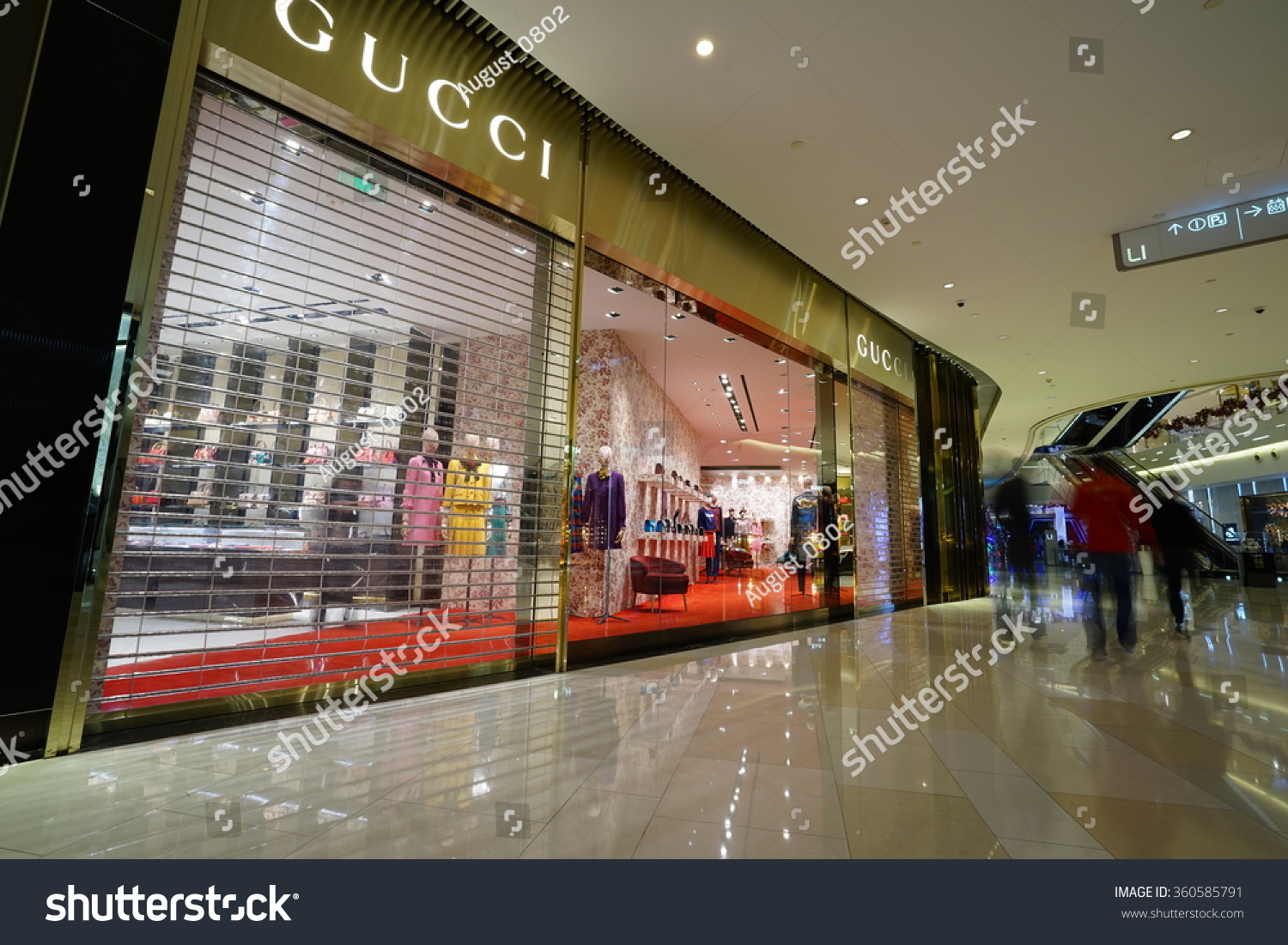 Shanghai, China - Jan,9, 2016: Gucci Store. Gucci Is An Italian Fashion ...