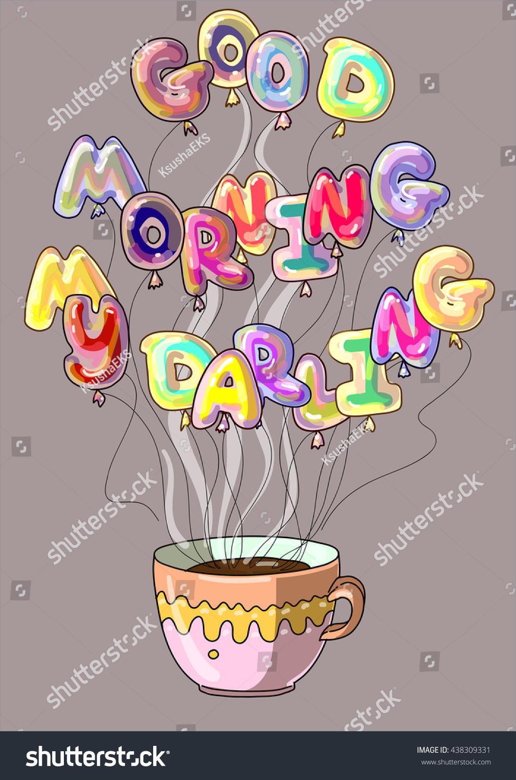 Shaped Balloons Words Form Balloons Symbol Stock Illustration