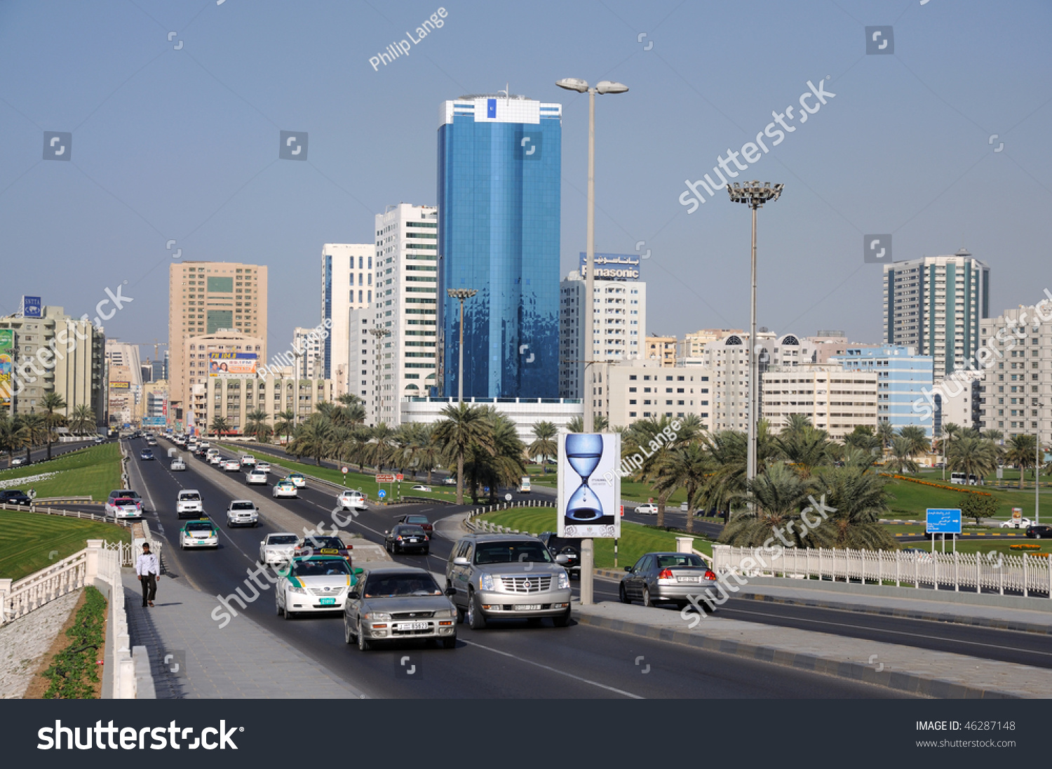 Sharjah, Uae - Jan 25: Traffic On The Street In Sharjah City January 25 ...