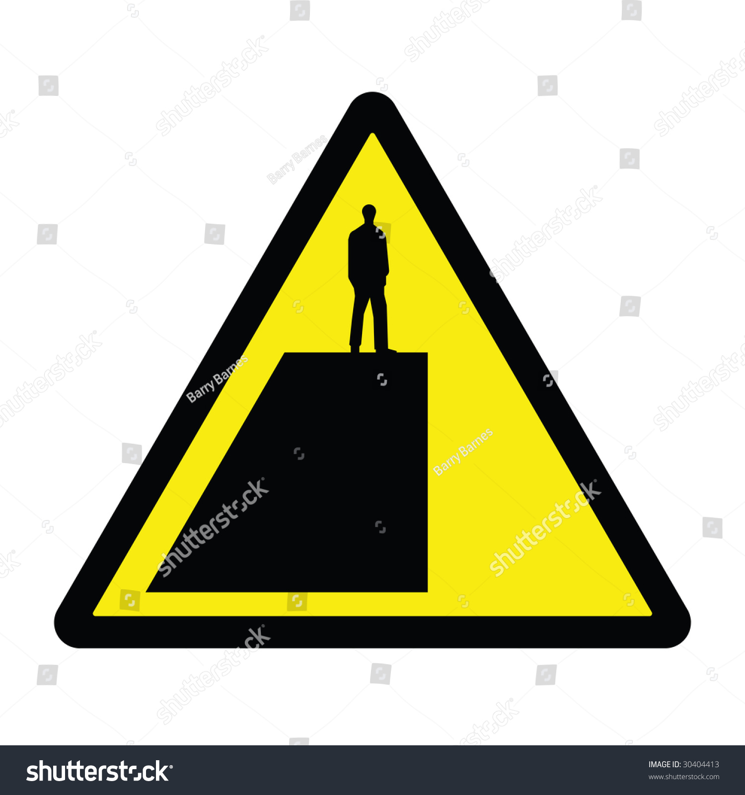 Shear Drop Hazard Sign Stock Photo 30404413 : Shutterstock