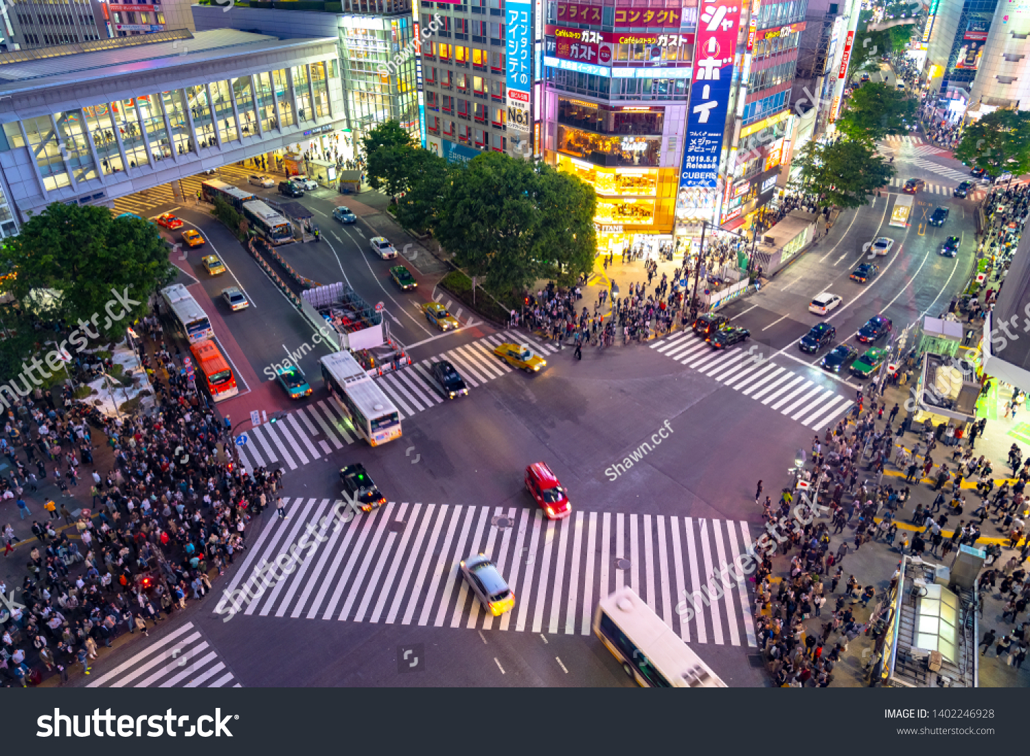 Shibuya Crossing One Busiest Crosswalks World Stock Photo Shutterstock