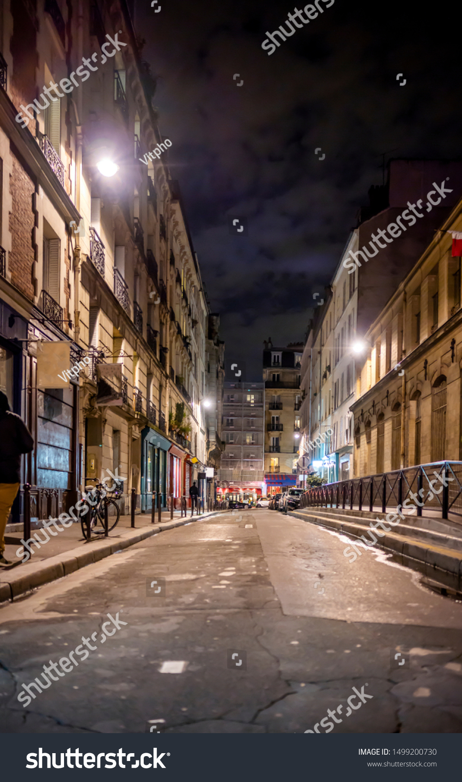 Shining Lights Night Paris City Streets Stock Photo Edit Now