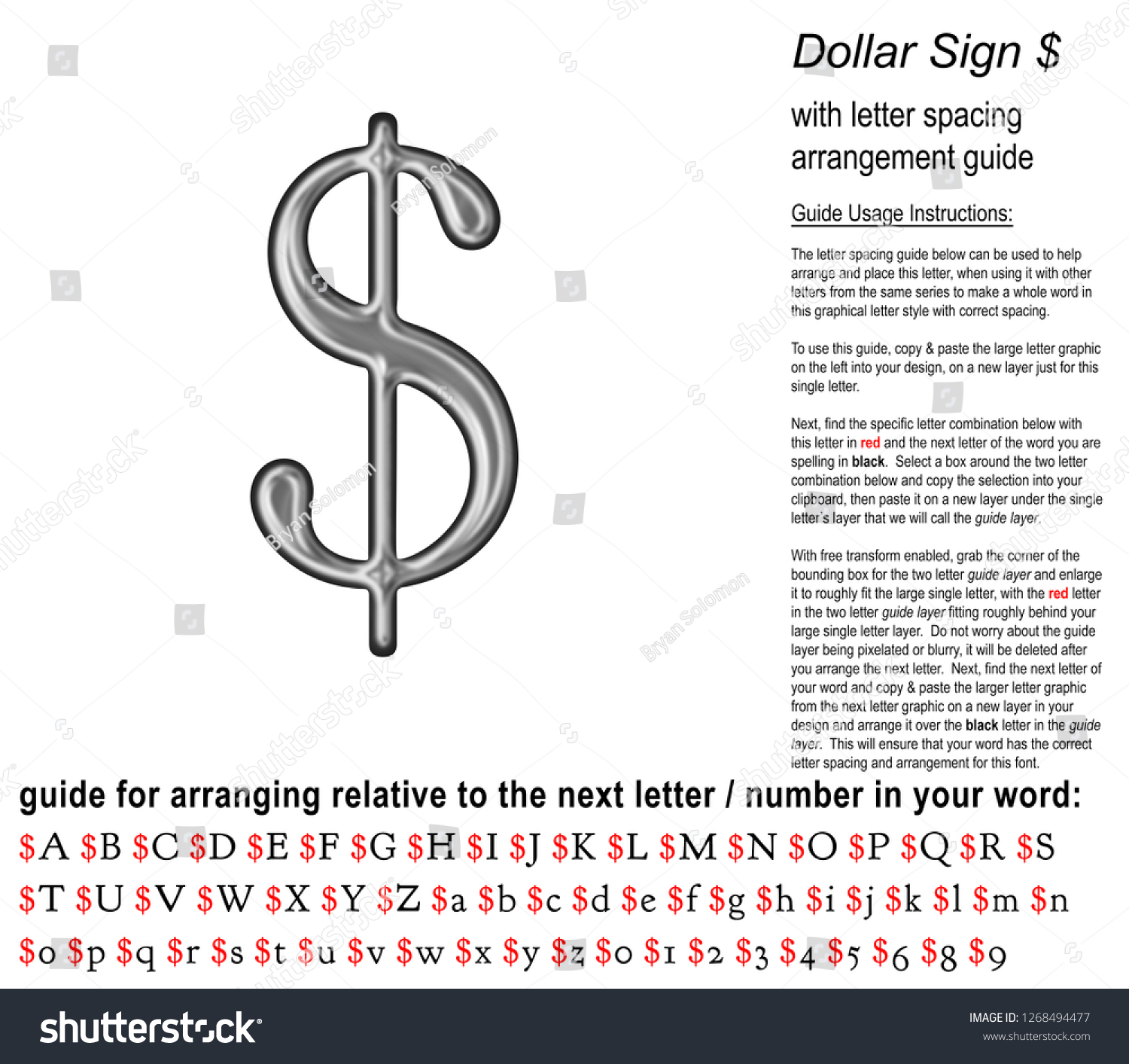 Shiny Metallic Dollar Sign Money Price Stock Illustration