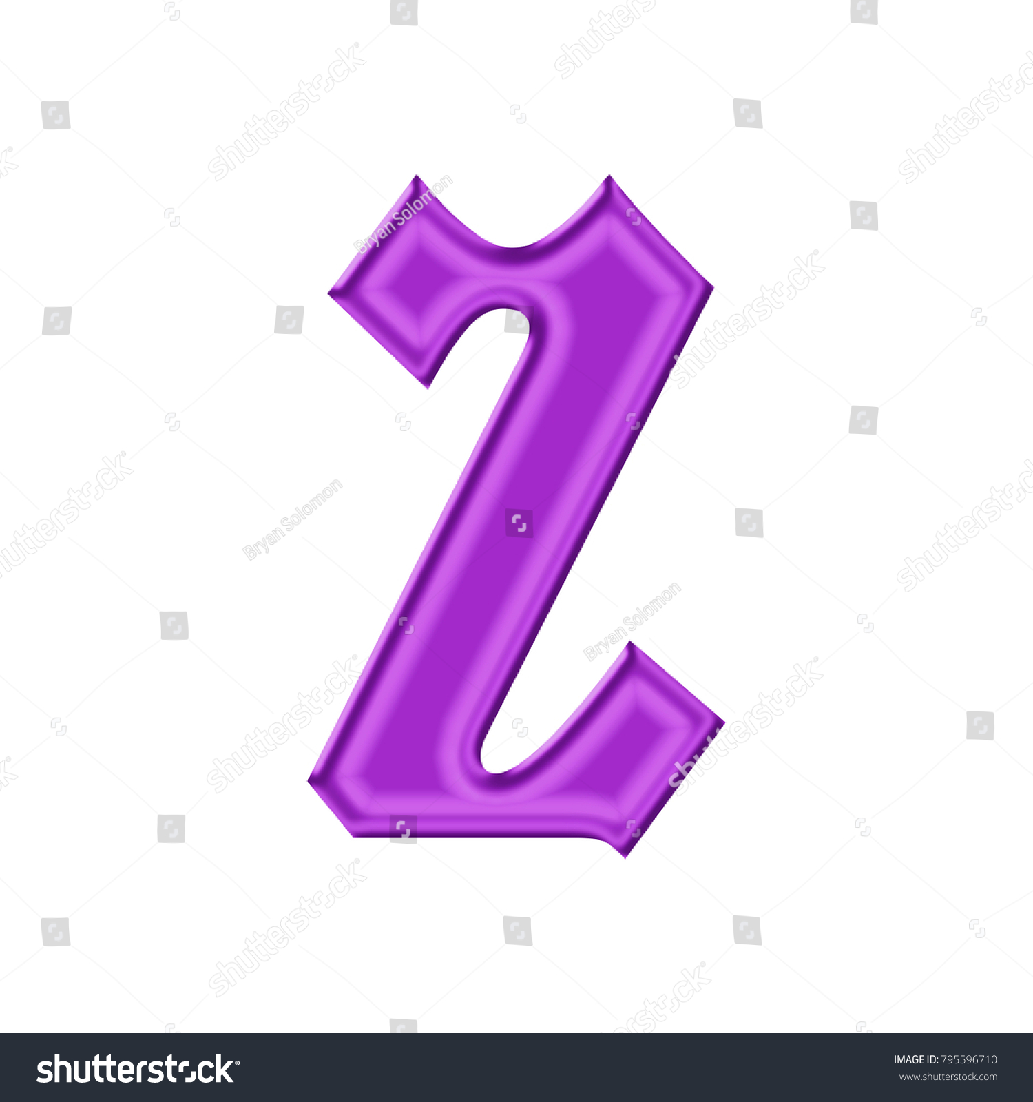 Shiny Plastic Purple Lowercase Small Letter Stock Illustration ...
