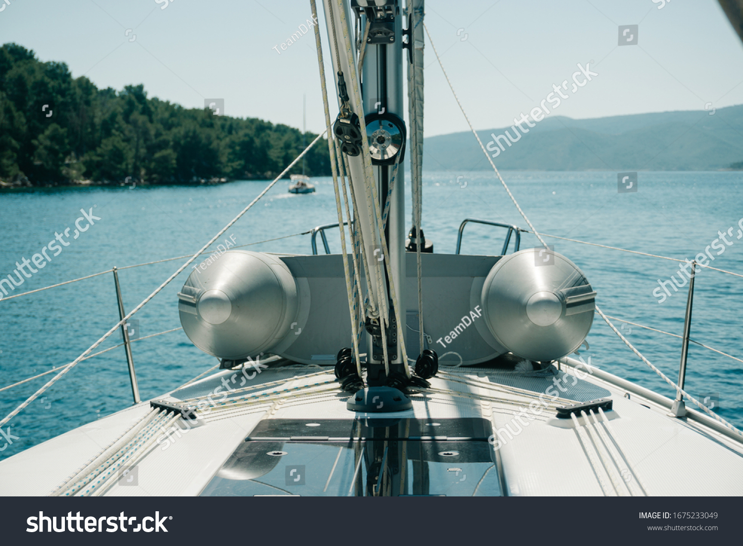 Ship Deck On Yacht On Sea Stock Photo 1675233049 | Shutterstock