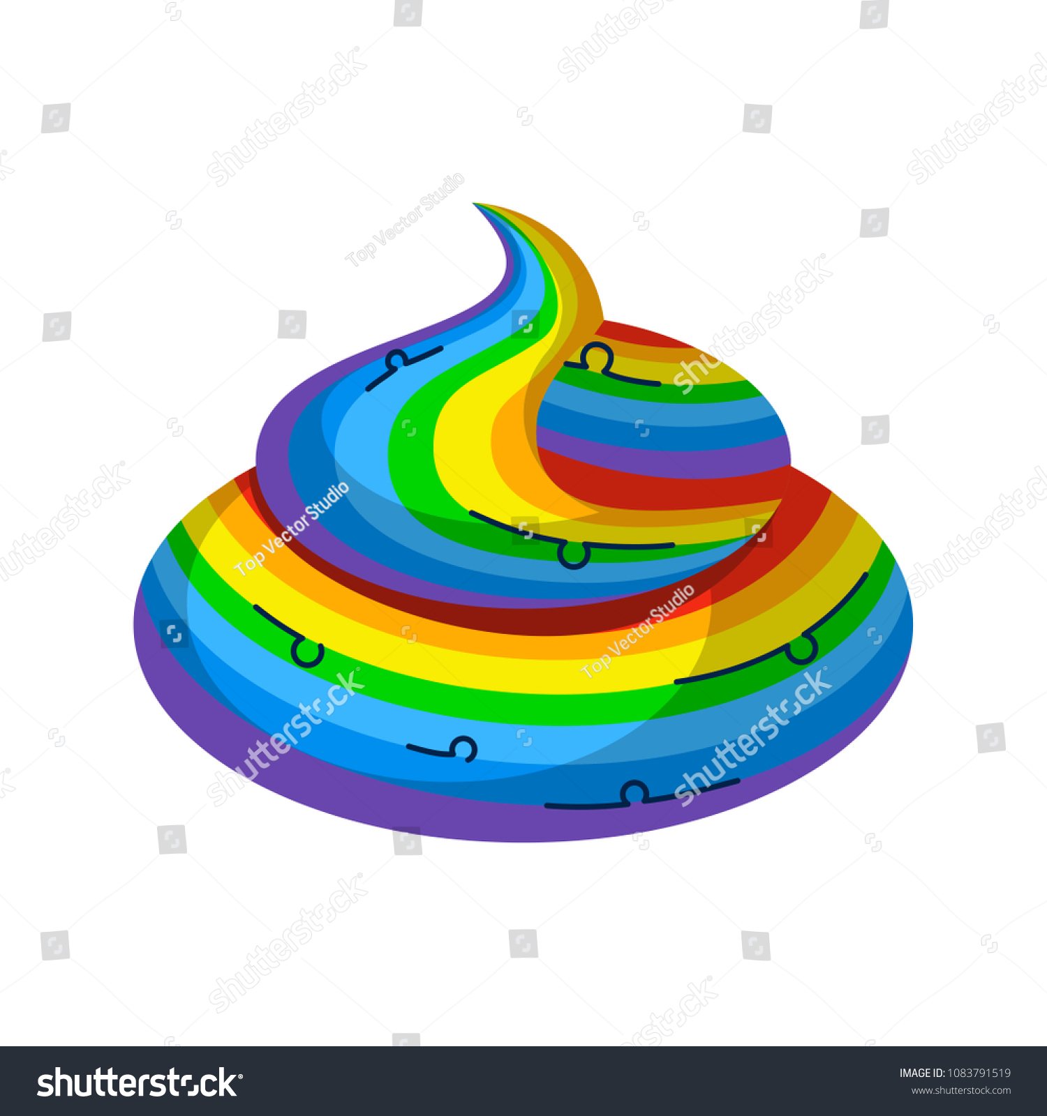 Shit Rainbow Unicorn Turd Fantastic Legendary Stock Illustration 1083791519