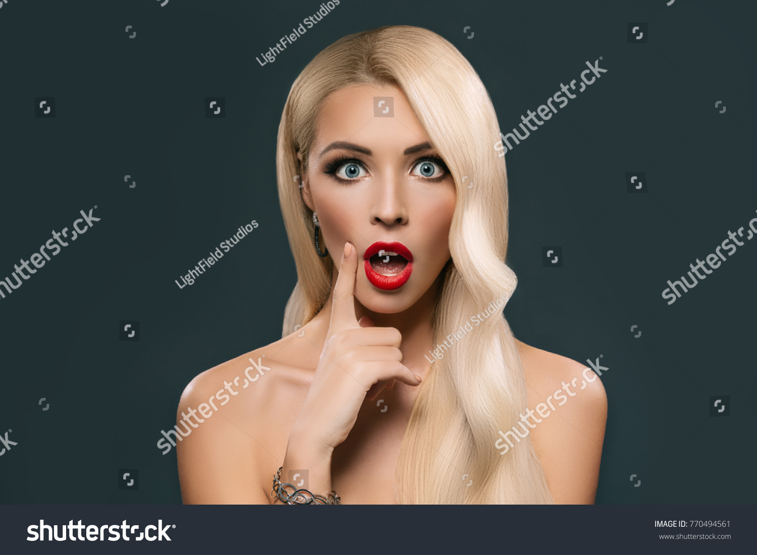 Shocked Naked Woman Makeup Isolated On Stock Photo Shutterstock