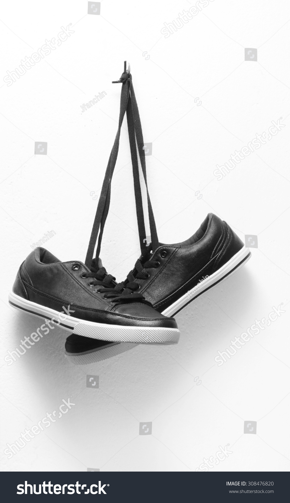 Shoes Hanging Laces Stock Photo (Edit Now) 308476820