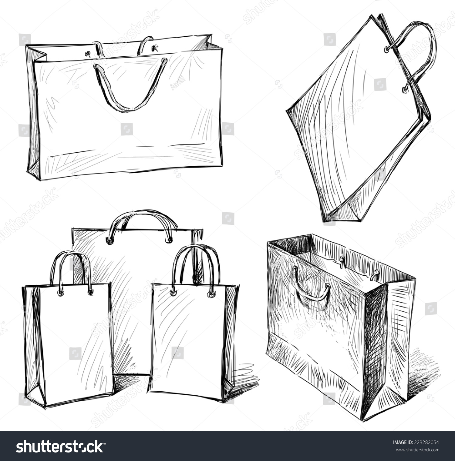 Shopping Bags Stock Illustration 223282054 | Shutterstock
