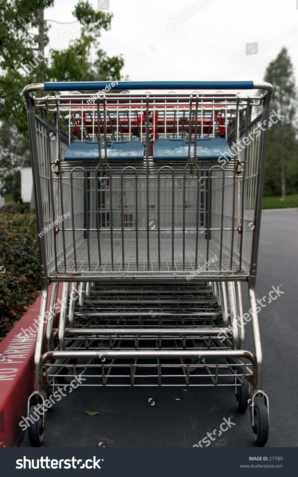 Shopping Carts Lined Up In A Parking Lot Stock Photo 27789 : Shutterstock