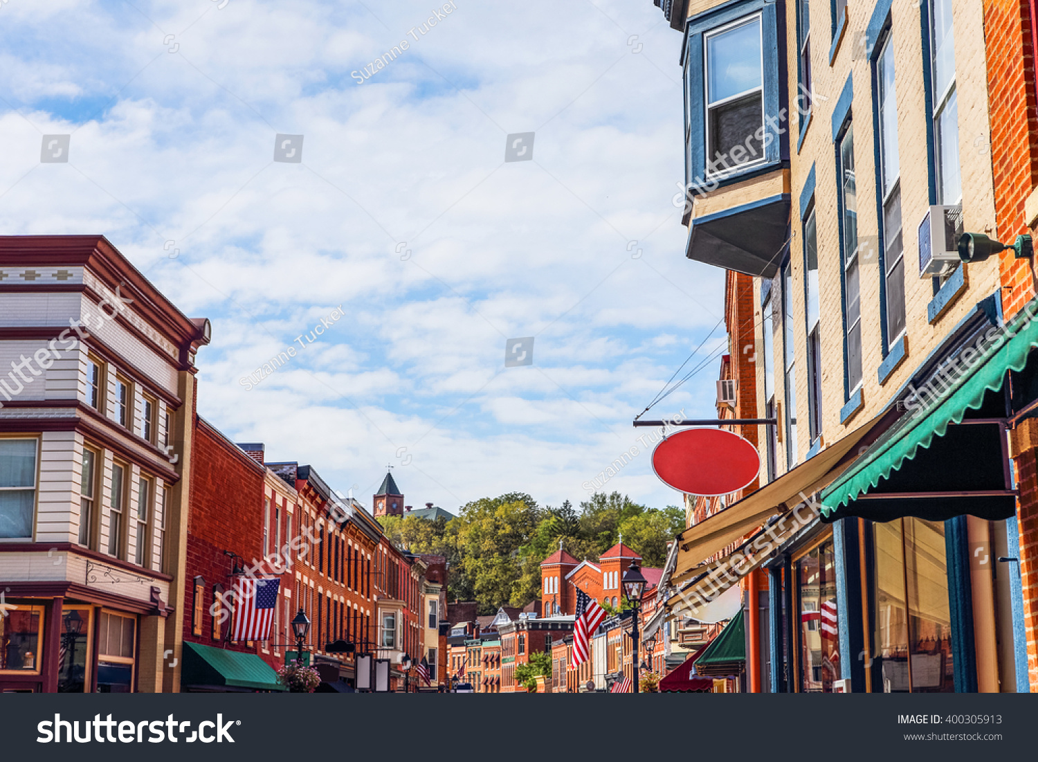 shops along main street galena illinois stock photo shops along main street galena illinois stock photo
