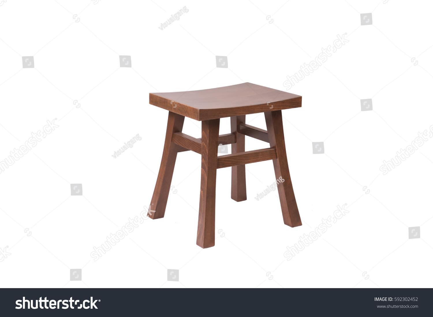 Short Wooden Stool Japanese Style Design Stock Photo Edit Now