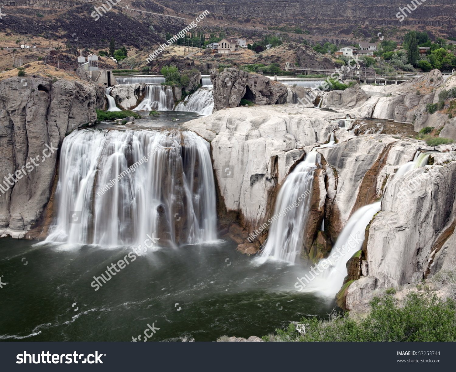 Shoshone Falls On Snake River Twin Stock Photo (Edit Now) 57253744