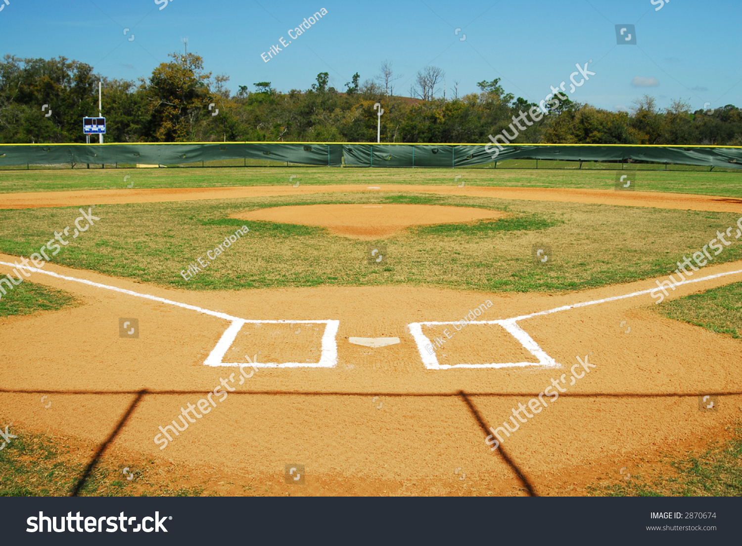 Shot Of An Empty Baseball Field. Stock Photo 2870674 : Shutterstock