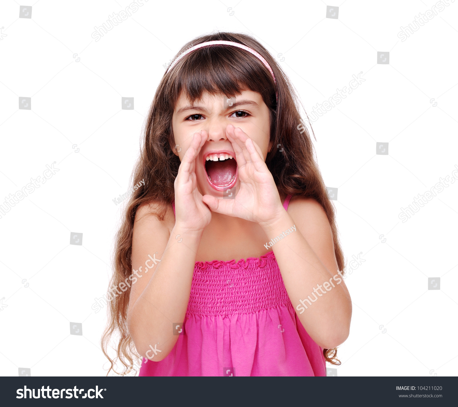 Shouting Loud Little Girl Stock Photo 104211020 : Shutterstock