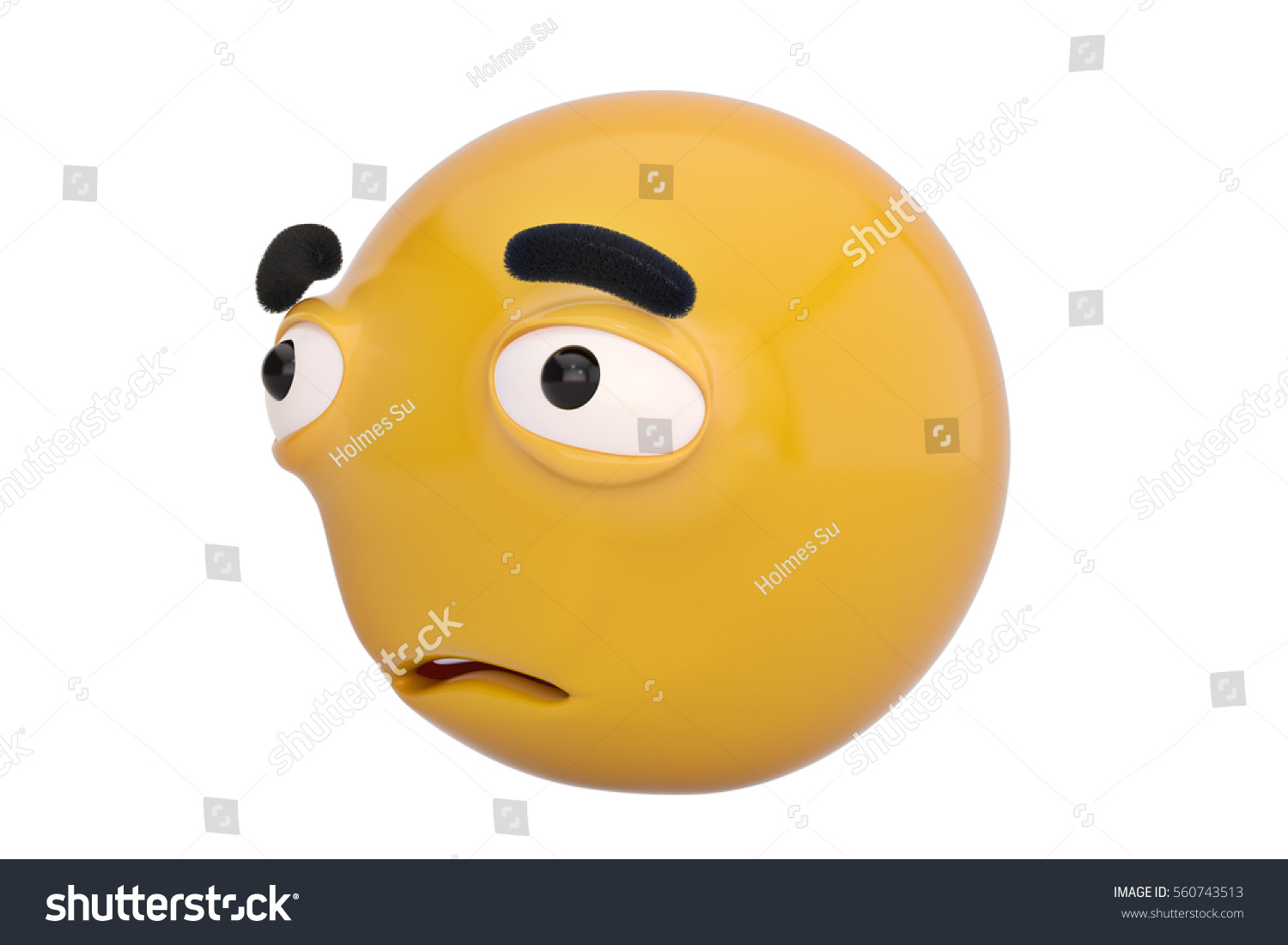 Sick Face Emoticon3d Illustration Stock Illustration 560743513 2705