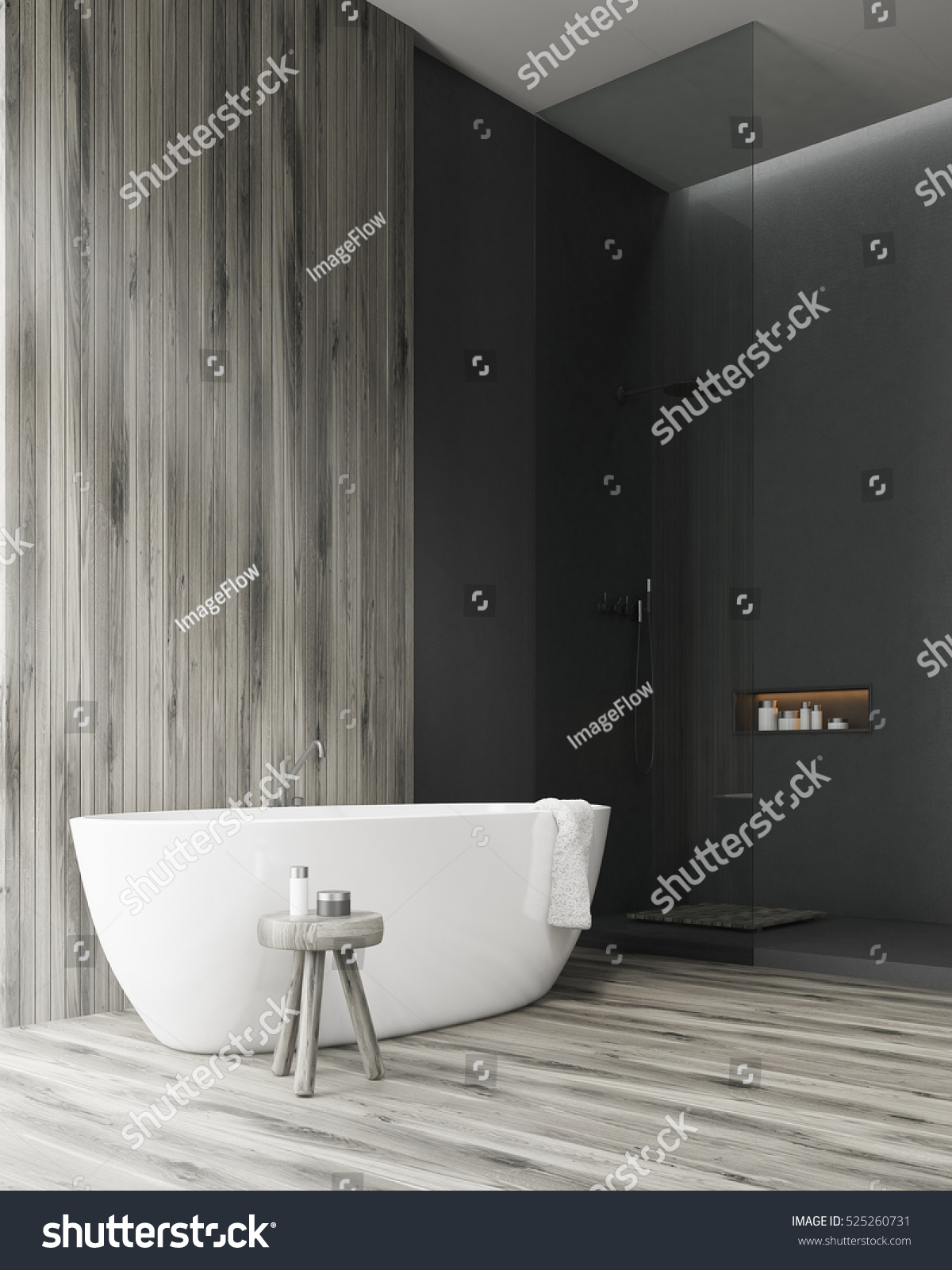 Side View Bathroom Interior There Large Stock Illustration 525260731 ...