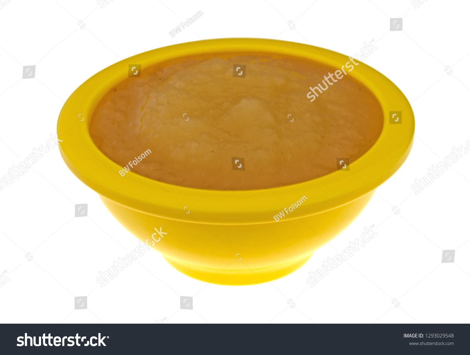 Download Side View Yellow Bowl Filled Applesauce Stock Photo Edit Now 1293029548 PSD Mockup Templates