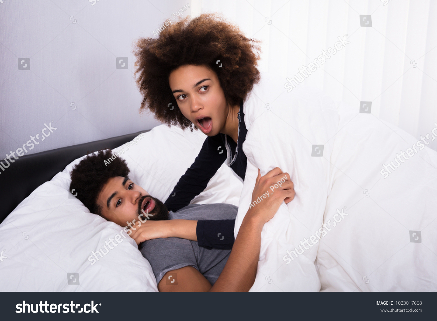young couple gets caught