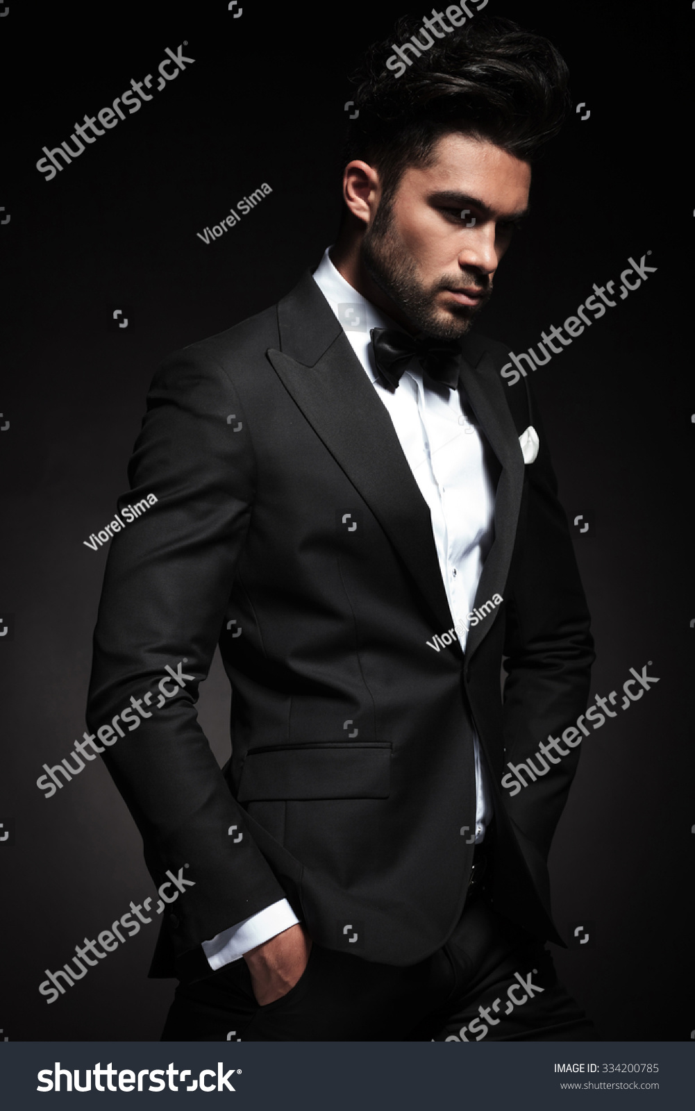 Side View Picture Elegant Business Man Stock Photo (Edit Now) 334200785