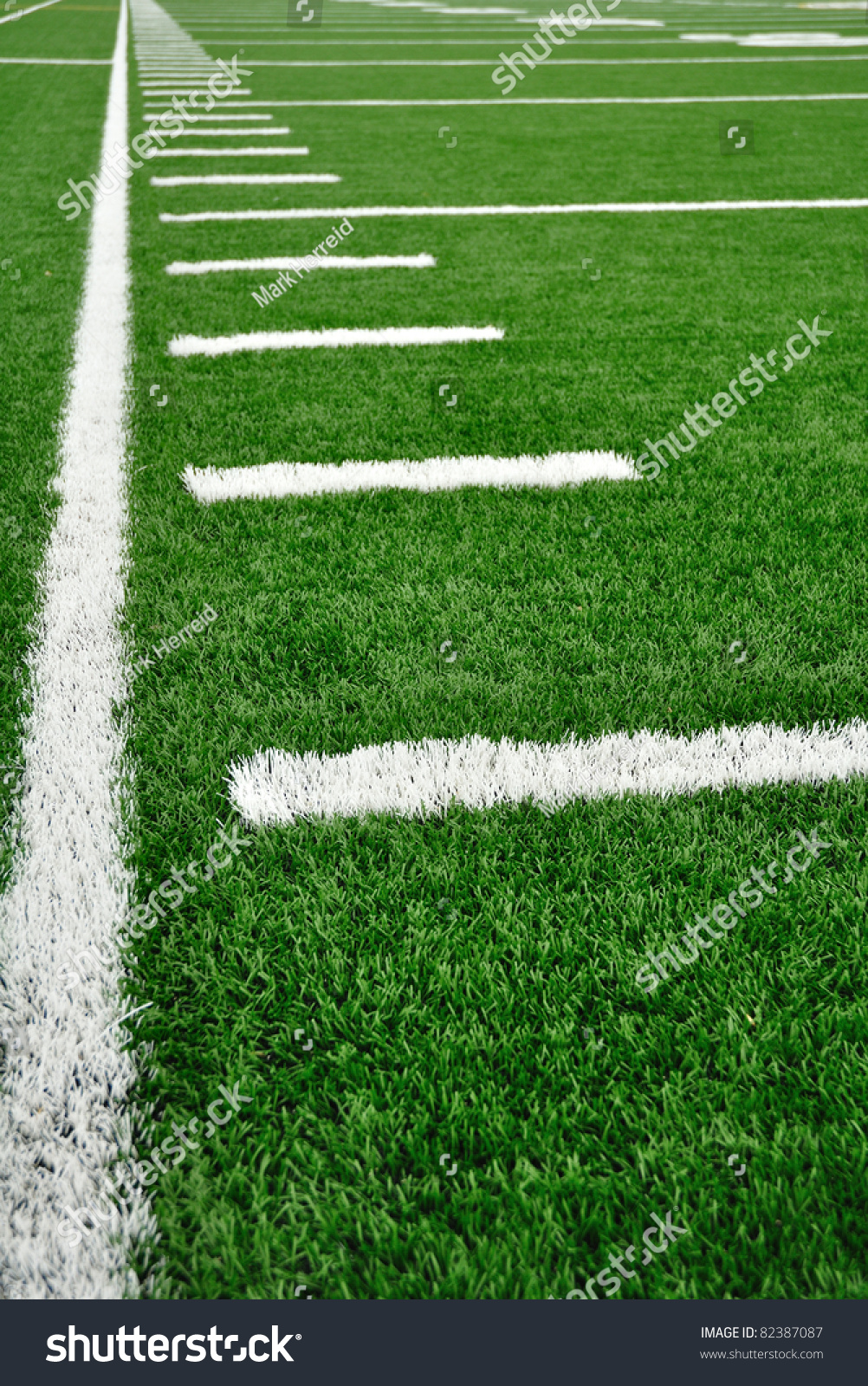 Sideline On American Football Field Hash Stock Photo 82387087 ...