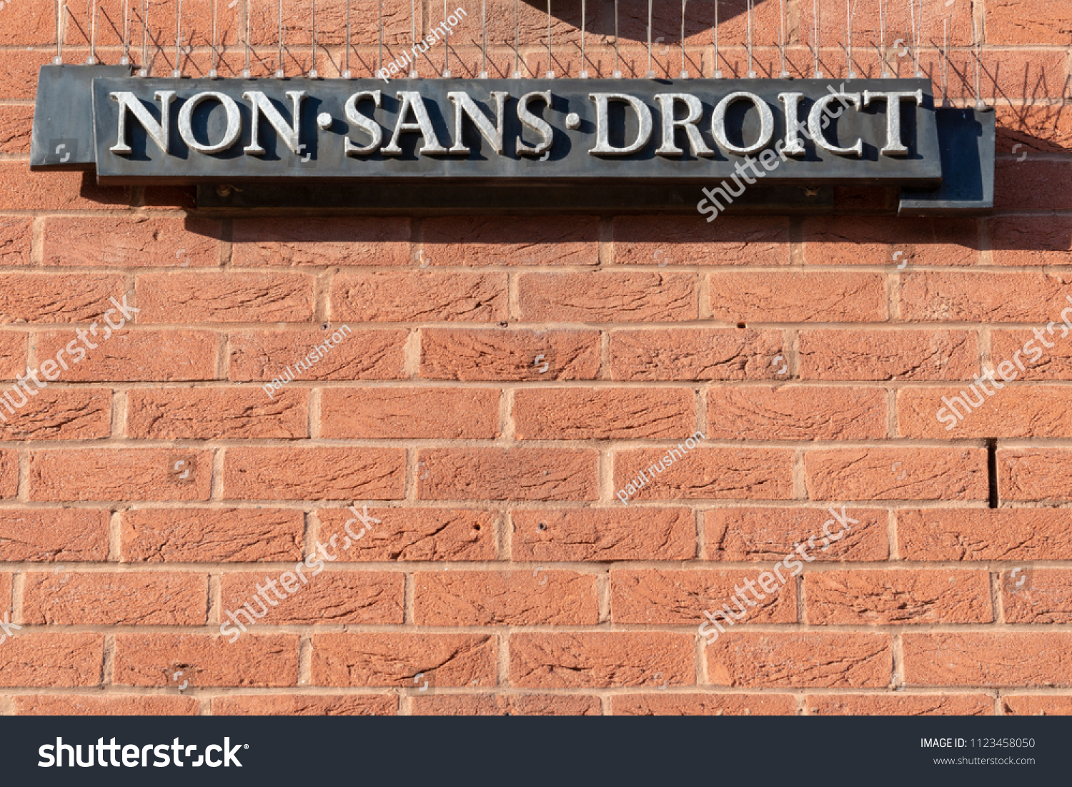 Sign On Brick Wall Stating Non Stock Photo Edit Now