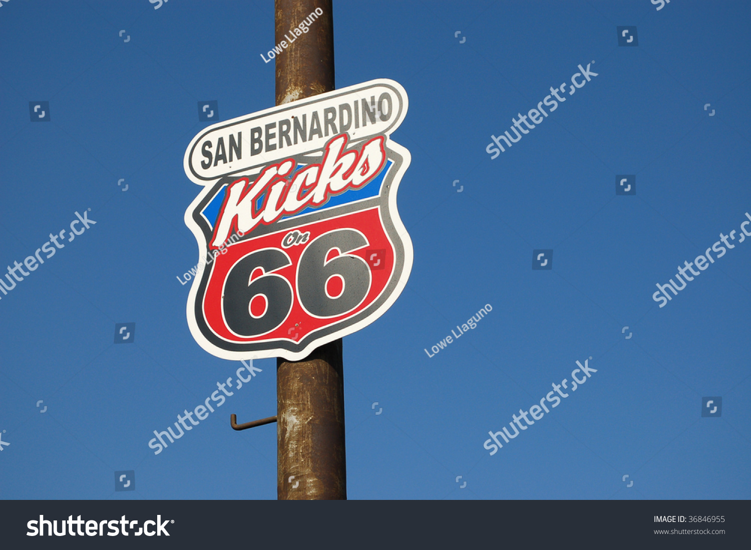 Sign On Route 66 San Bernardino Stock Photo 36846955 | Shutterstock