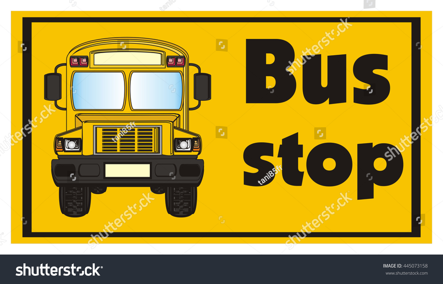 Signboard Bus Stop Stock Illustration 445073158 Shutterstock