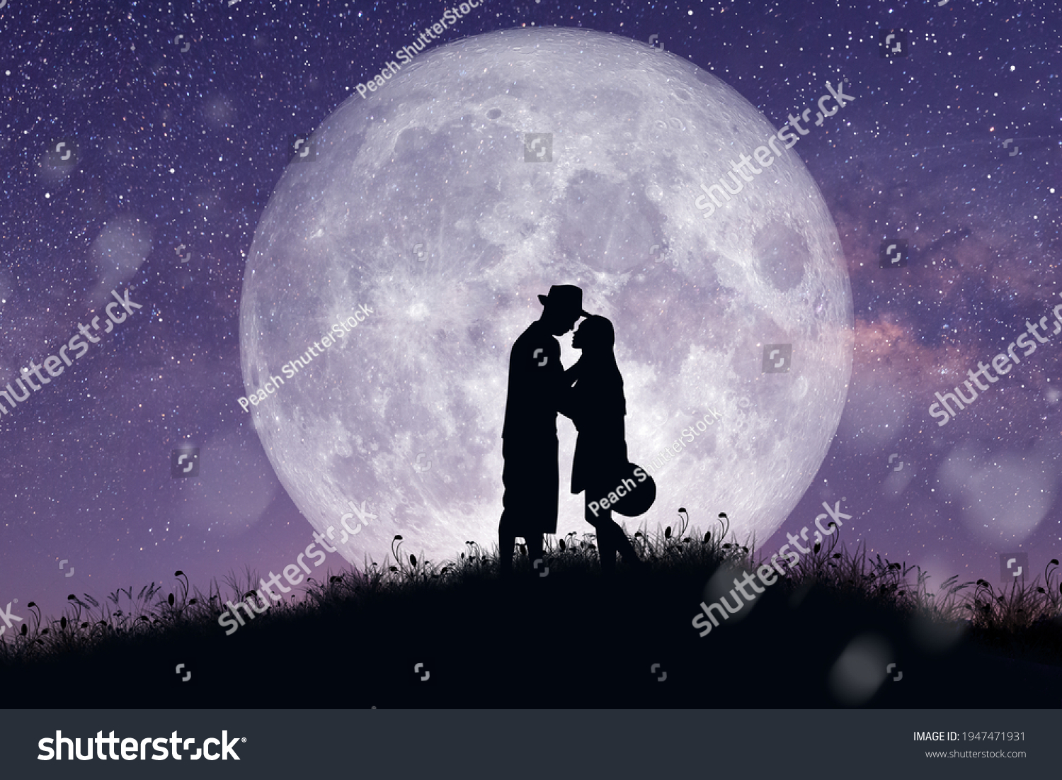 6,018 Couple silhouette moon Images, Stock Photos & Vectors | Shutterstock