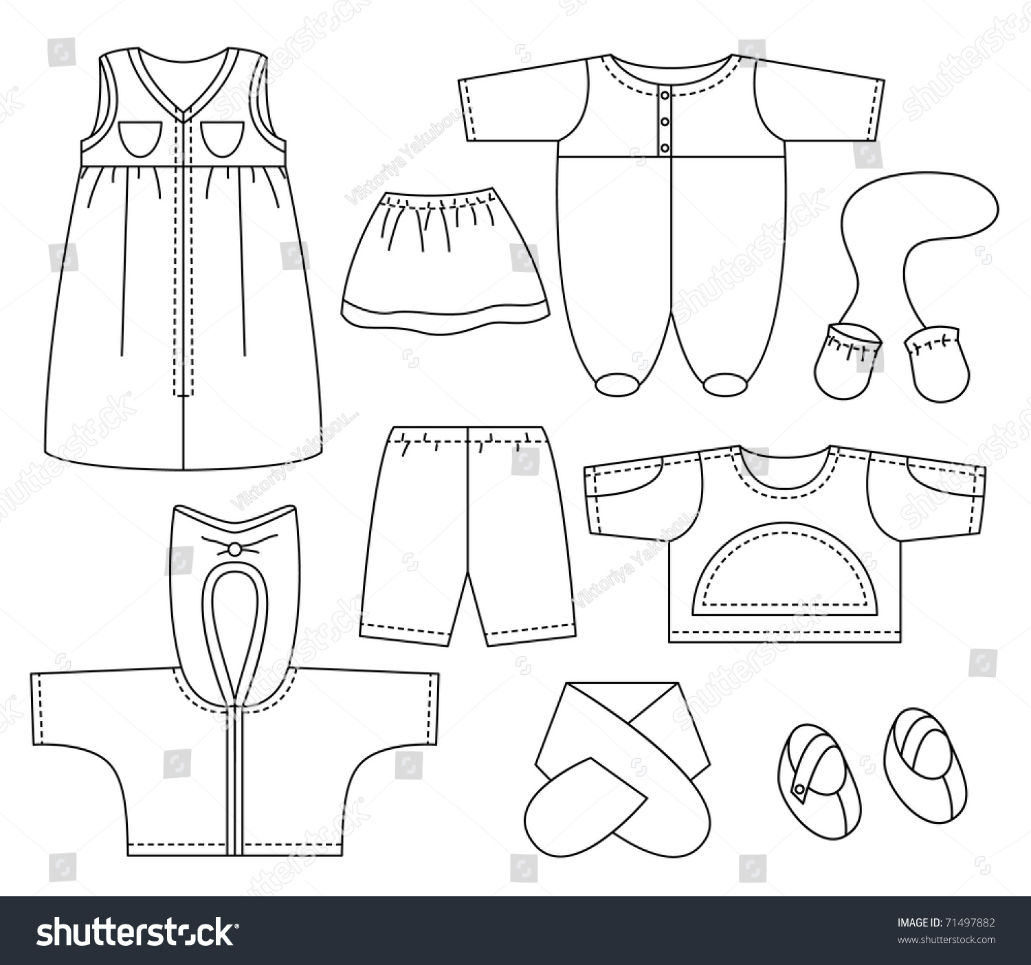 Silhouette Of A Child Clothes Stock Photo 71497882 : Shutterstock