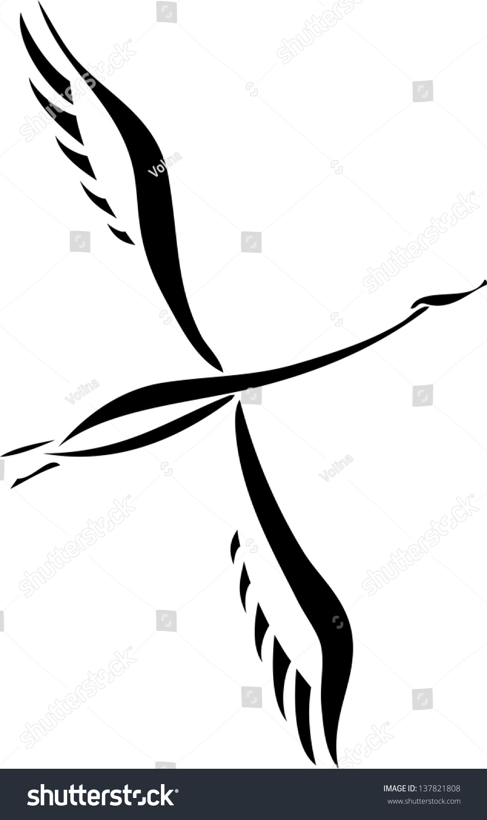 Silhouette Flying Swan Stock Illustration 137821808 | Shutterstock