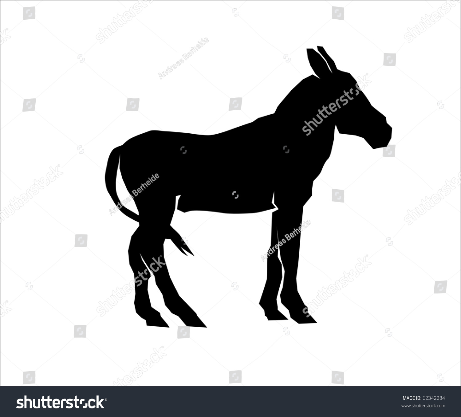 Silhouette Of A Mule Stock Photo 62342284 : Shutterstock