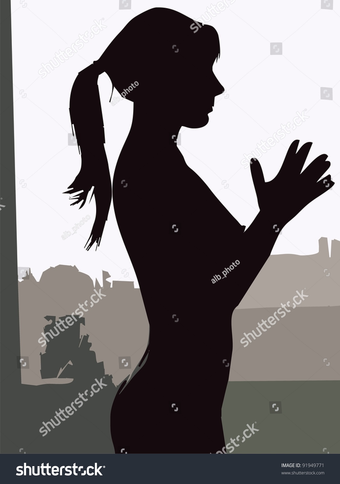 Silhouette Naked Woman Shutterstock
