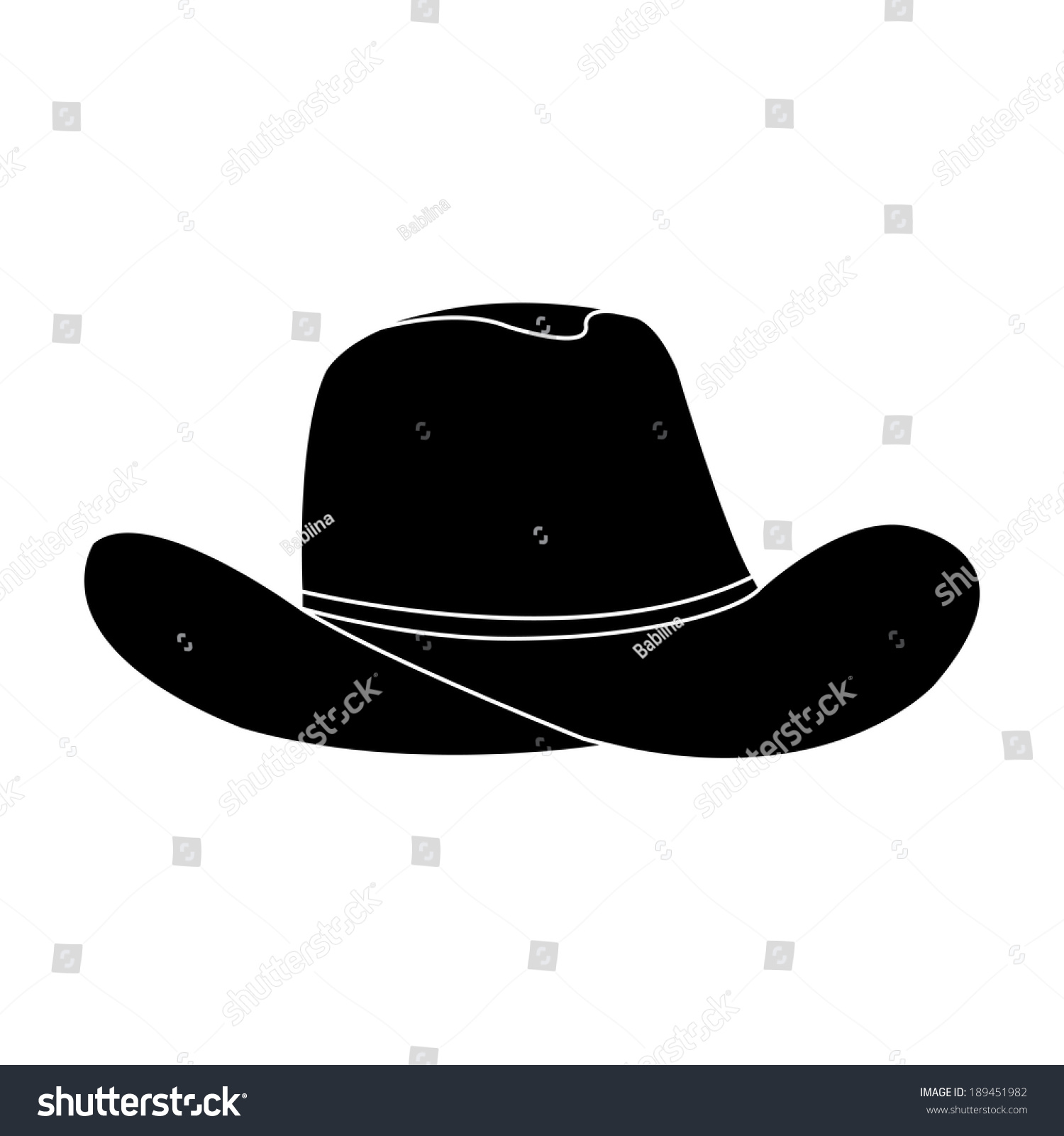 Silhouette Of Black Cowboy Hat Stock Photo 189451982 : Shutterstock