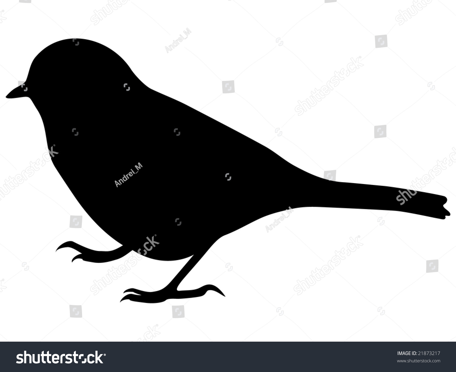 Silhouette Of Little Bird Stock Photo 21873217 : Shutterstock