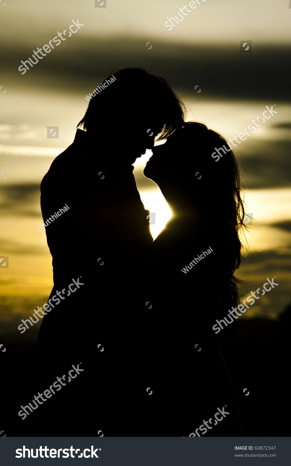 Silhouette Loving Couple Stock Photo 60872347 - Shutterstock