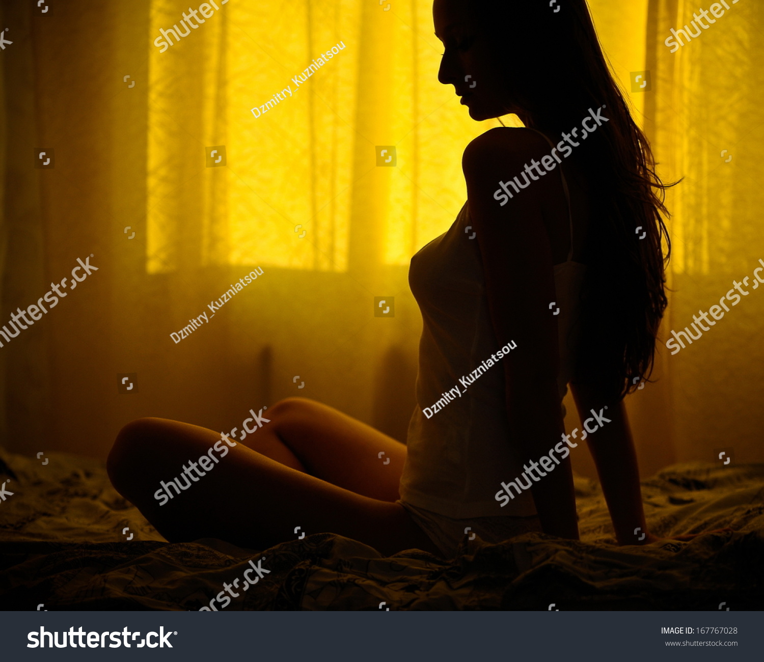 Silhouette Perfect Sexy Woman Body Stock Photo Edit Now
