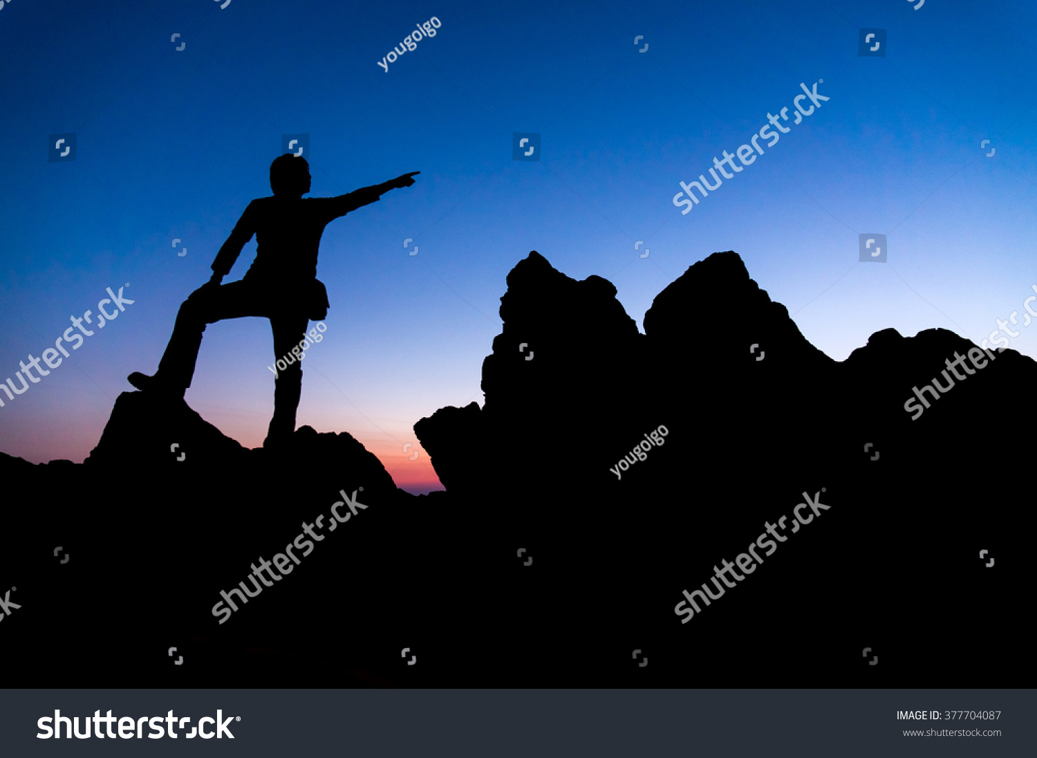 Silhouette Person Sunset Gradient Background Active Stock Photo Edit Now