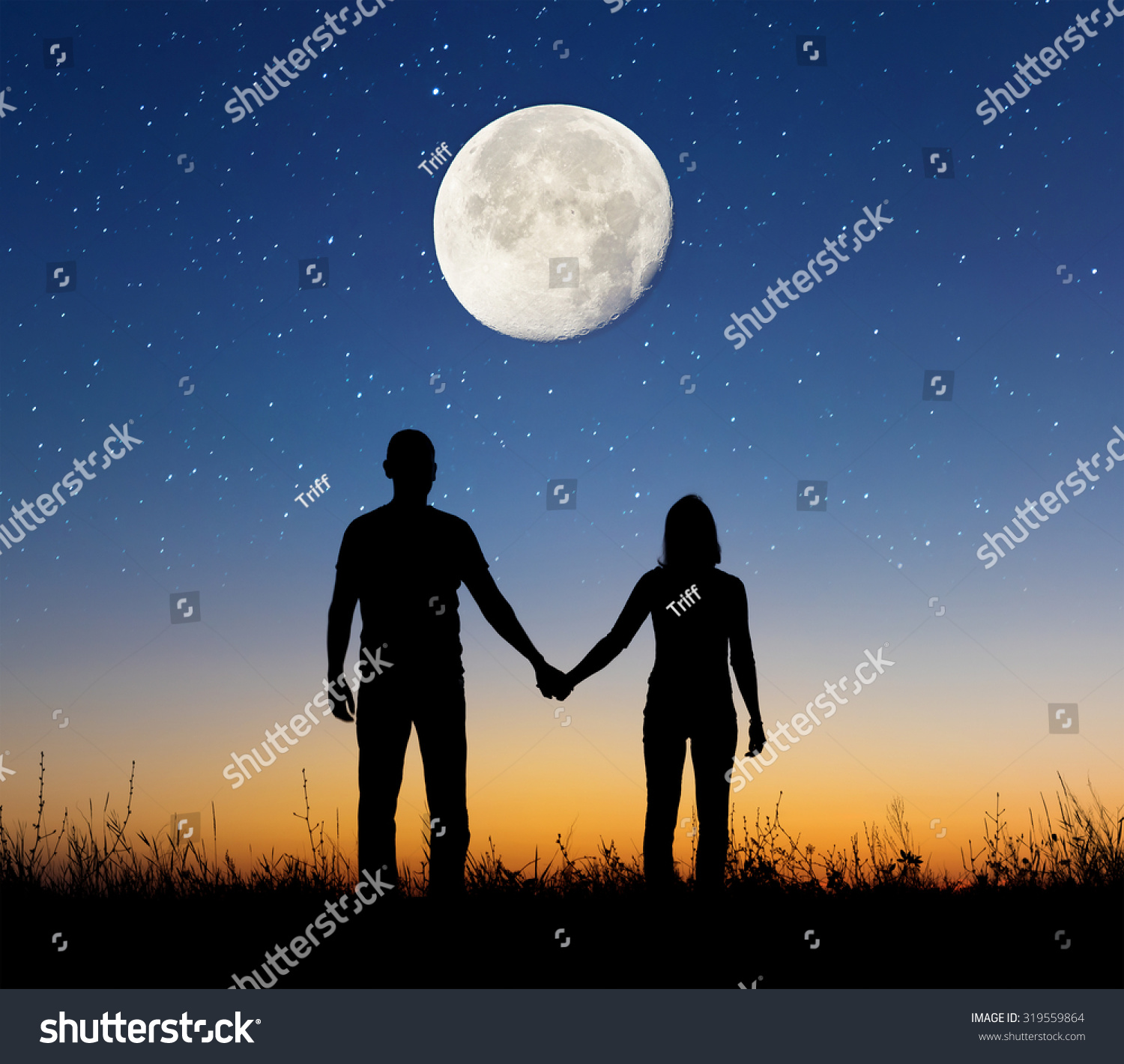 227 Couple under moonlight Stock Photos, Images & Photography ...