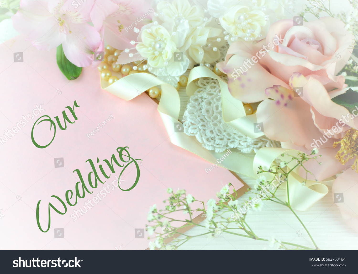 blush colored satin ribbon